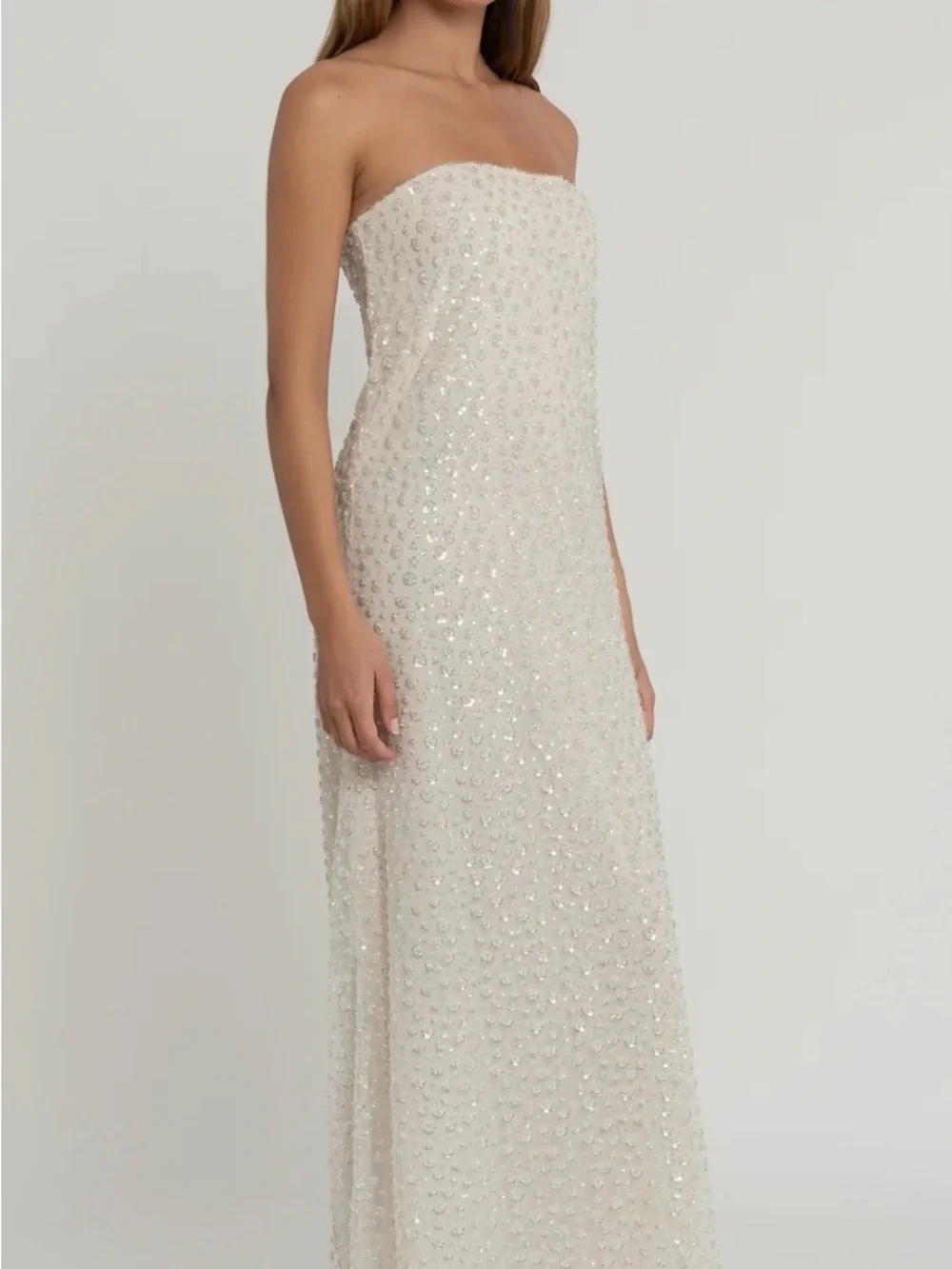 Jenny Yoo Strapless Beaded Dress - size 12 Aaron’s dress